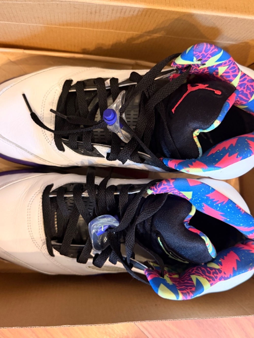 Air Jordan 5 Retro SE "What Air Jordan 5 Retro SE "What The" White Purple Yellow - Picture 4 of 6